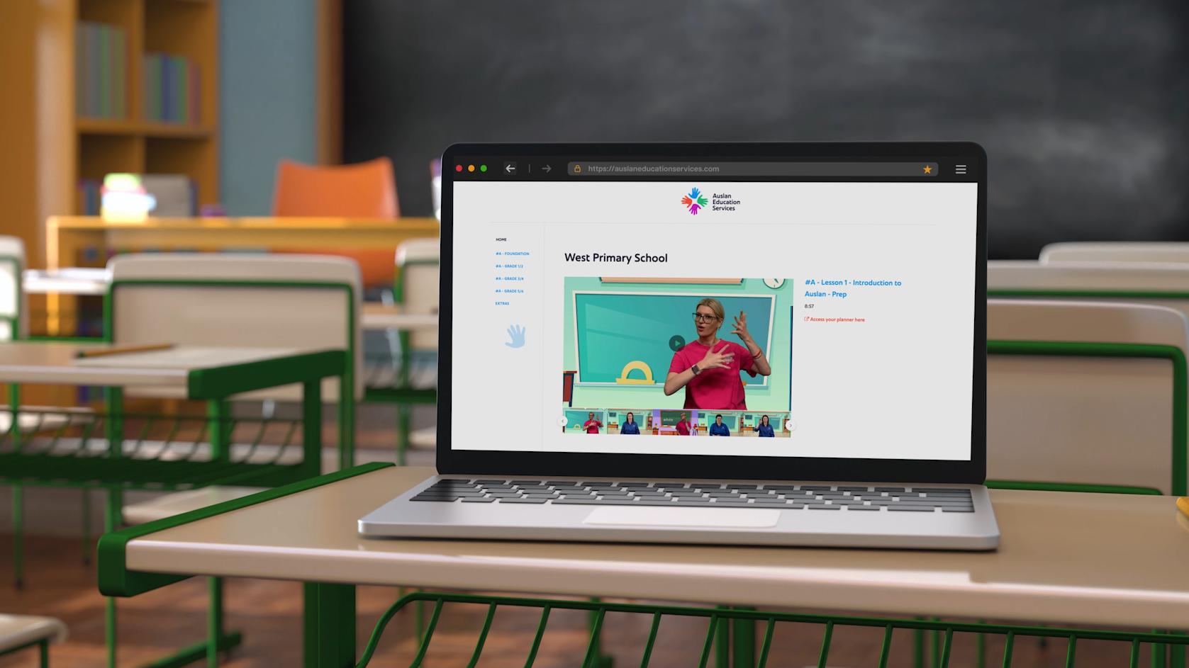 Auslan Education Services - Gallery UI